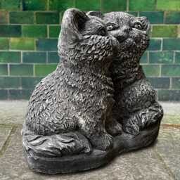 Concrete Kitten Sculpture Outdoor Cat Garden Decor Cement Kitty Ornament Handcrafted Feline Statue Memorial Figurine Pet Lover Gift - thumbnail 4