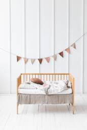Baby Duvet Cover, Crib Kids Linen Cover & Pillowcase For Kids, Bedding Room, Eco Friendly Bedding - thumbnail 1