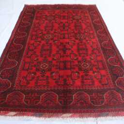 4x6 Ft Handmade Bukhara Afghan Rug, Khal Mohammedi Area Turkmen Oriental Geometric Genuine Living Room D??cor Carpet - thumbnail 2
