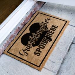 Grandparent Gift - Granddaughter Spoilt Here Grandma Custom Personalised Doormat New Home Decor Porch - thumbnail 2