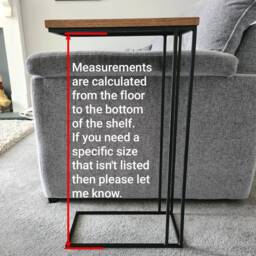 Slim Thin Sofa Side Table - Minimalist Living Room Furniture Bespoke Arm Chair Drink Holder Gifts For Him Or Her - thumbnail 2