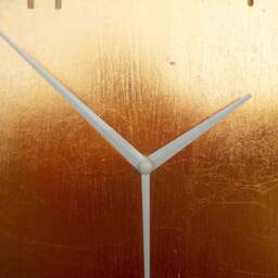 Copper Oak Wall Clock 11'' Minimalist Silent Clock - thumbnail 3