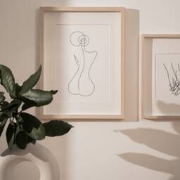 Silhouette Of Woman Line Drawing, Digitally Hand Drawn Simplistic Abstract Art, Printed On 250Gsm Premium Quality Paper. A3 & A4 - thumbnail 3