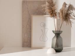 Silhouette Of Woman Line Drawing, Digitally Hand Drawn Simplistic Abstract Art, Printed On 250Gsm Premium Quality Paper. A3 & A4 - thumbnail 1