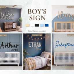 Personalized Wooden Name Sign - Custom Baby For Nursery Wood Wall Letters Decor Above Crib Shower Gift - thumbnail 3