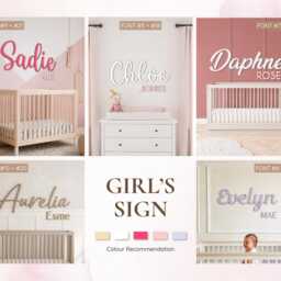 Personalized Wooden Name Sign - Custom Baby For Nursery Wood Wall Letters Decor Above Crib Shower Gift - thumbnail 2