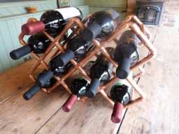 Copper Wine Bottle Storage Rack