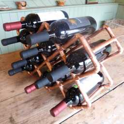 Copper Wine Bottle Storage Rack - thumbnail 3