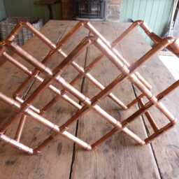 Copper Wine Bottle Storage Rack - thumbnail 2