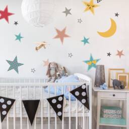 Star Wall Stencil Set Reusable Kids Room Decor Template - thumbnail 2