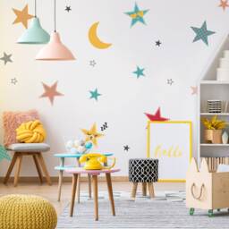 Star Wall Stencil Set Reusable Kids Room Decor Template - thumbnail 3