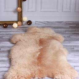 On Sale Pale Pink Sheepskin - Rug Pale Pink Throw Decor - thumbnail 3