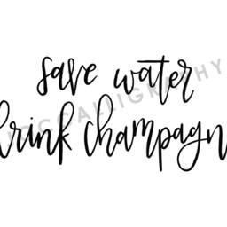 Save Water Drink Champagne Printable - Wall Decor Feminine Kitchen Instant Download - thumbnail 2