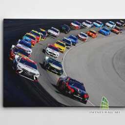 Nascar Racing Canvas Art Print Picture Sports Cars Framed Wall Decor -E407 - thumbnail 2