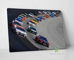 Nascar Racing Canvas Art Print Picture Sports Cars Framed Wall Decor -E407 - thumbnail 1