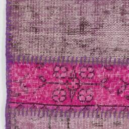 Liliac, Lavender & Pink Handmade Turkish Patchwork Rug - thumbnail 4