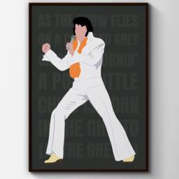 Elvis Presley Quote Print - Vegas Poster Faceless Modern Print - thumbnail 2