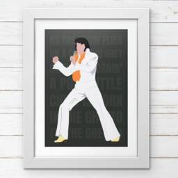 Elvis Presley Quote Print - Vegas Poster Faceless Modern Print - thumbnail 3