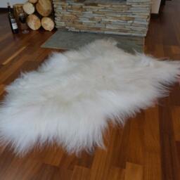 "Sheepskin Icelandic White Throw Genuine Leather Wool Carpet 48""x 30" - thumbnail 2