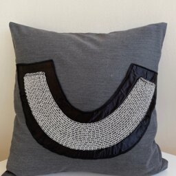Grey Cushion Covers, Couch Cushions, Christmas Home Decor, Cushions Uk, Throw Pillow Covers, 40 X 40, Bedroom Metallic Chain - thumbnail 2
