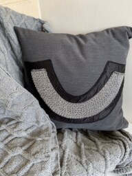 Grey Cushion Covers, Couch Cushions, Christmas Home Decor, Cushions Uk, Throw Pillow Covers, 40 X 40, Bedroom Metallic Chain - thumbnail 1