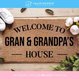 Personalized Doormat - Welcome To Gran & Grandpa's House Custom Coir Mat Home Decor Grandparent Gift Family Housewarming - thumbnail 1