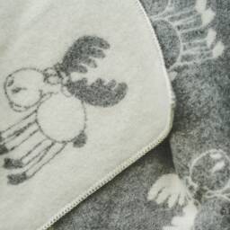 Baby Blanket, Multiple Colors, Wool Blanket Natural New Zealand 90x130cm Double-Sided, Reversible Warm With Moose, Gift - thumbnail 3