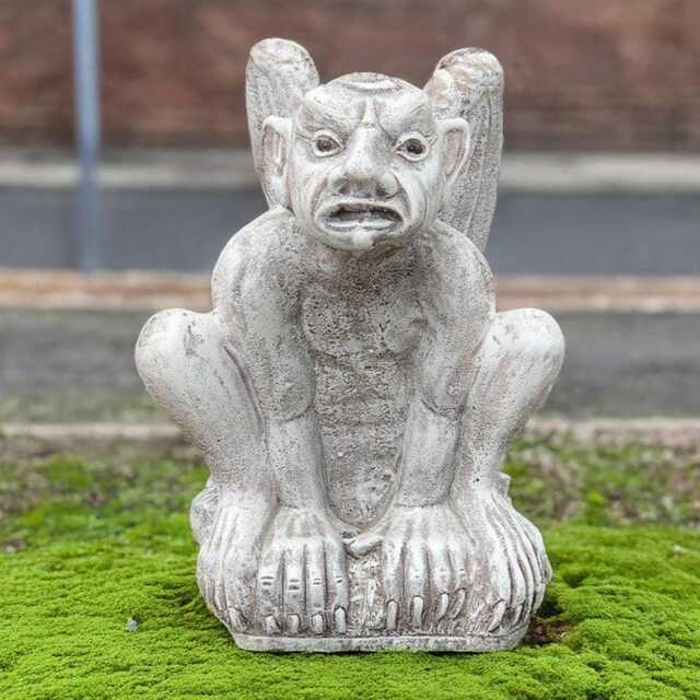 Stone Guardian Gargoyle Sculpture Concrete Garden Demon Figurine Cement Monster Outdoor Statue Handmade Art Gift - image 1