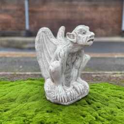 Stone Guardian Gargoyle Sculpture Concrete Garden Demon Figurine Cement Monster Outdoor Statue Handmade Art Gift - thumbnail 3