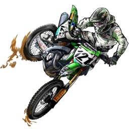 Motocross Dirt Bike Wall Decal Action Graphic, Durable Vinyl - 28x34 Inches Mc309 - thumbnail 2