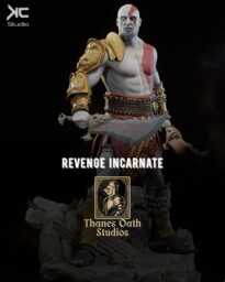 Revenge Incarnate - God-Slayer Mythic Dark Fantasy Kratos Resin Figure 16K - thumbnail 1