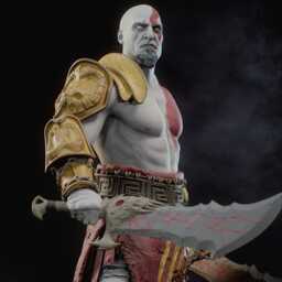 Revenge Incarnate - God-Slayer Mythic Dark Fantasy Kratos Resin Figure 16K - thumbnail 2
