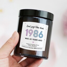 Funny 40Th Birthday Gift For Daughter Friend Born in 1986 Personalized Candle - Forty Her Best University School - thumbnail 2