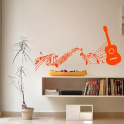 Wall Decals Music Guitar Sounds Musical Notes Interior Design Home Art Mural Vinyl Decal Sticker Kids Nursery Baby Room Decor M113 - thumbnail 2
