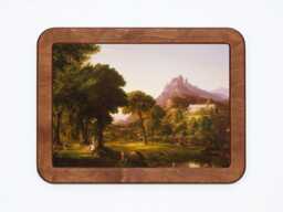 Dream Of Arcadia Thomas Cole Mountains Trees Stream Temple Countryside Nature Landscape Classic Painting Wooden Framed Art Print - thumbnail 1