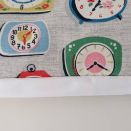 "Cushion Cover in Cath Kidston Grey Clocks 14"" 16"" 18"" 20" - thumbnail 2