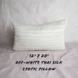 Thai Woven Pillow Cover Set, Lanna Striped, Polka Dot, Silk - thumbnail 3