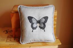 Pillowdecorative Pillowshabby Chic Beach Style Pillowcottage Pillowselegant French Script Design Pillows - thumbnail 1