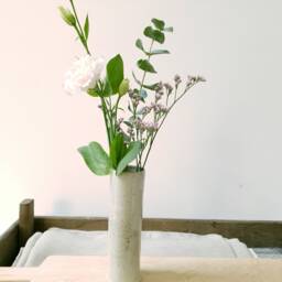 Set Of 3 Pottery White Handmade Flower Vases, Ceramic Modern Vase Set, Decorative Shelf Vase, Minimalist Unique Stoneware - thumbnail 3