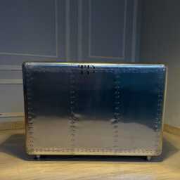 Tieetdye Aviator Trunk Cabinet Vintage Aluminum Sideboard With Hidden Storage - thumbnail 4