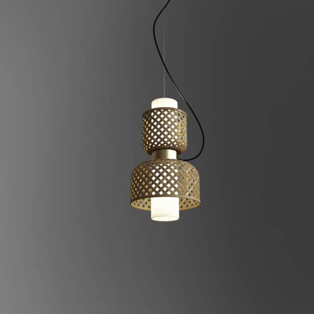 Handmade Woven Bamboo Pendant Lamp Minimalist Home Decor - image 1