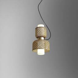 Handmade Woven Bamboo Pendant Lamp Minimalist Home Decor - thumbnail 3