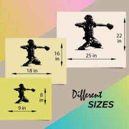 In-Style Decals Wall Vinyl Decal Home Decor Art Sticker Baseball Catcher Player Sports Sportsman Boy Man Room Removable Mural Design 848 - thumbnail 2