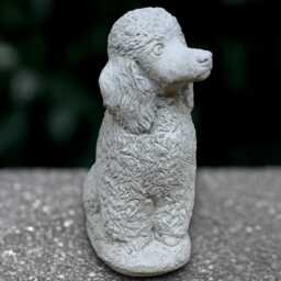 Concrete Poodle Sculpture Outdoor Dog Figurine Cement Decoration Handmade Statue Memorial Ornament Lover Gift Yard Art - thumbnail 1
