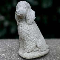 Concrete Poodle Sculpture Outdoor Dog Figurine Cement Decoration Handmade Statue Memorial Ornament Lover Gift Yard Art - thumbnail 2