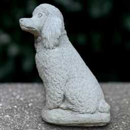 Concrete Poodle Sculpture Outdoor Dog Figurine Cement Decoration Handmade Statue Memorial Ornament Lover Gift Yard Art - thumbnail 4