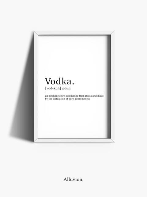Vodka Definition Wall Print - Home Decor Art Kitchen Prints D??cor Alcohol Drink Poster - image 1