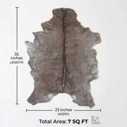Genuine Brown White Goat Skin Rug - Natural Animal Hide Throw, Rustic Decor - thumbnail 4