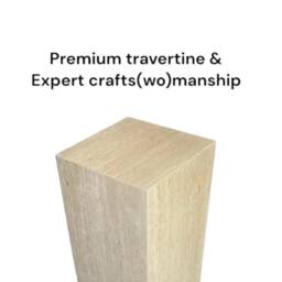 Pedestal Travertine, Custom Size Stone Block Pedestal, Side Table - End Table, Aesthetic Natural Pedestal Plinth - thumbnail 3