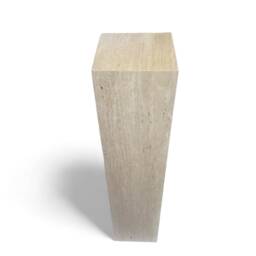 Pedestal Travertine, Custom Size Stone Block Pedestal, Side Table - End Table, Aesthetic Natural Pedestal Plinth - thumbnail 4